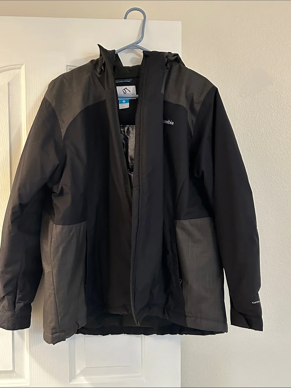 Columbia Black and Dark Gray Raincoat